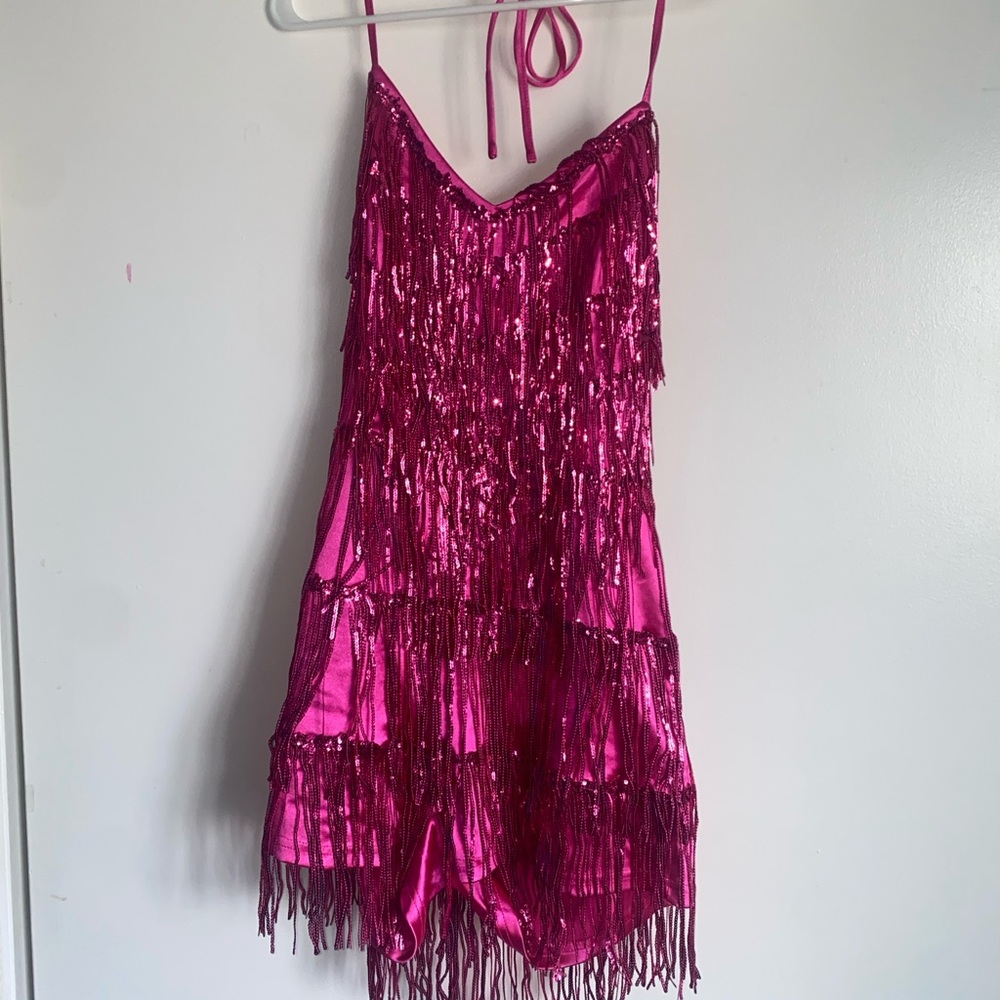 Sequin Fringe Romper